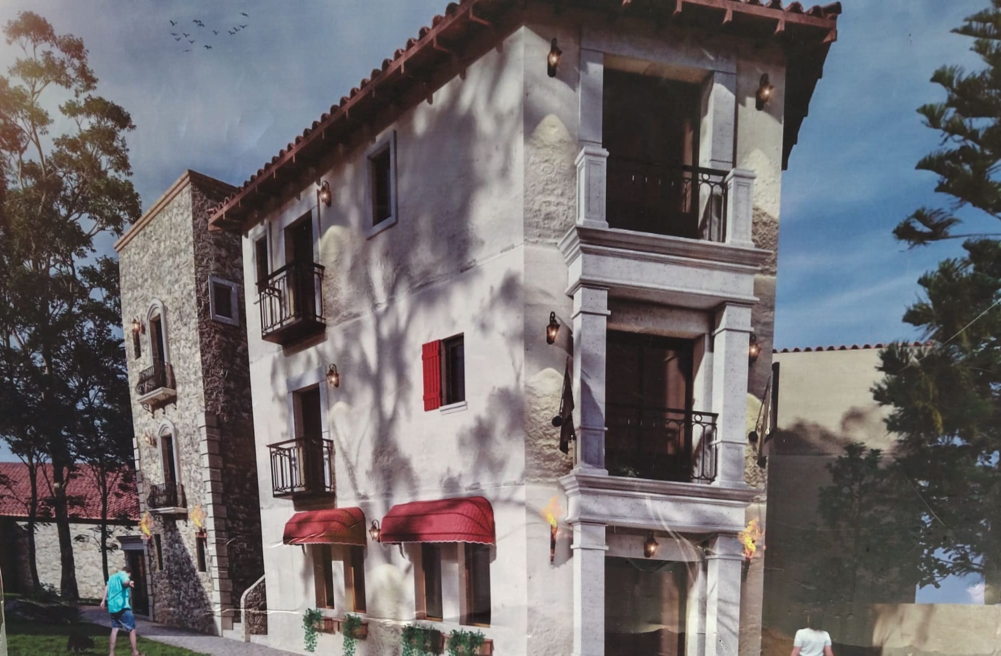 Fachada de un hotel en Val'Quirico